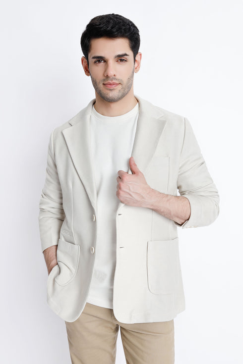 The Beige Regular Fit Blazer